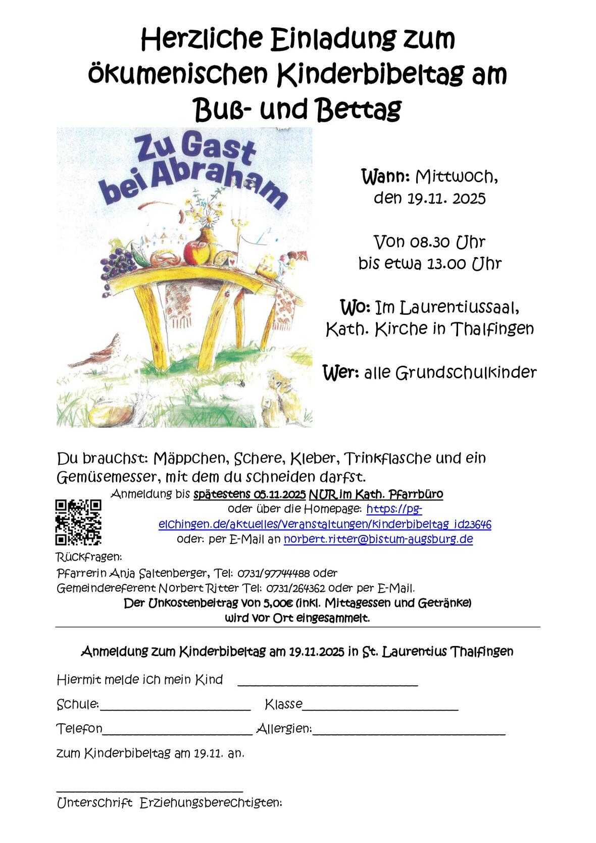 Kinderbibeltag 2025 Einladung