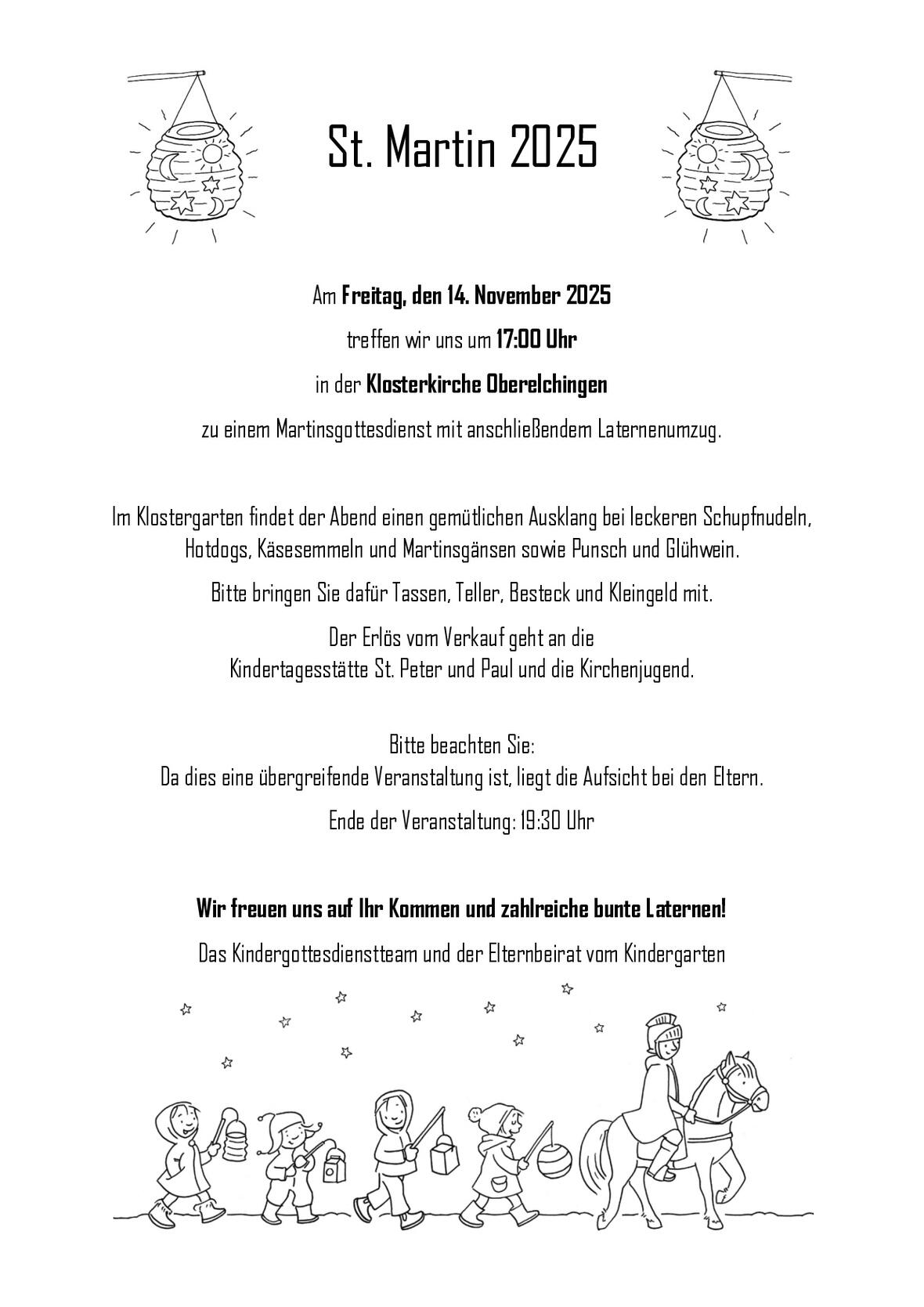 St. Martinsfeier 2025 Plakat