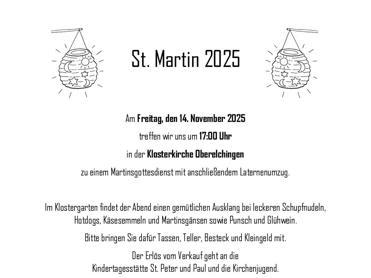 St. Martinsfeier 2025 Plakat