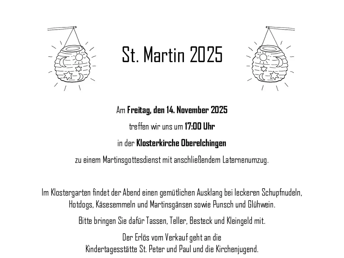 St. Martinsfeier 2025 Plakat