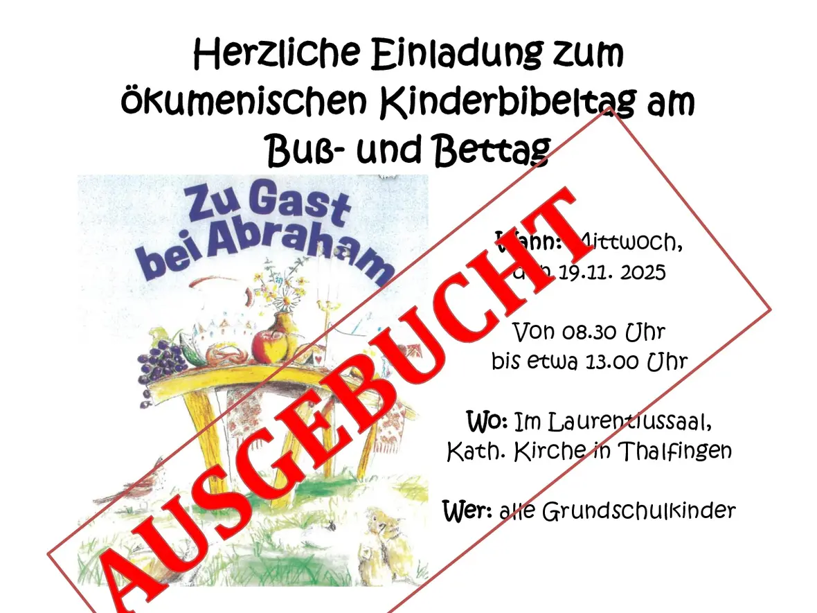 Kinderbibeltag ausgebucht