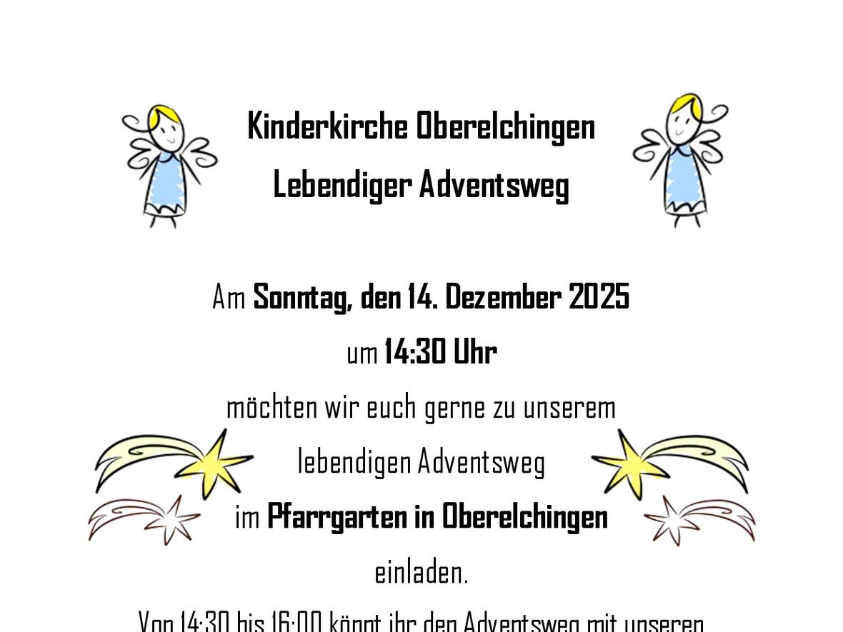 Plakat lebendiger Advent in Oberelchingen