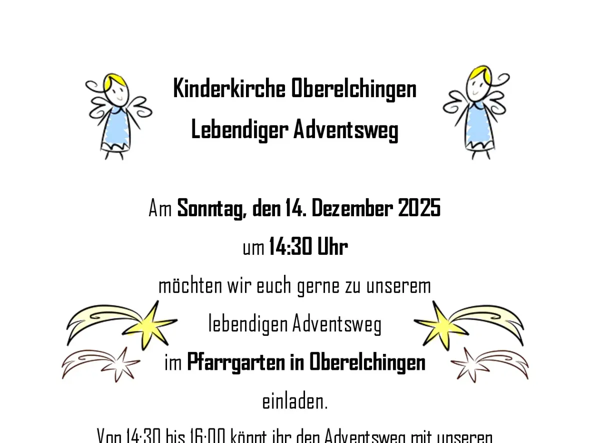 Plakat lebendiger Advent in Oberelchingen