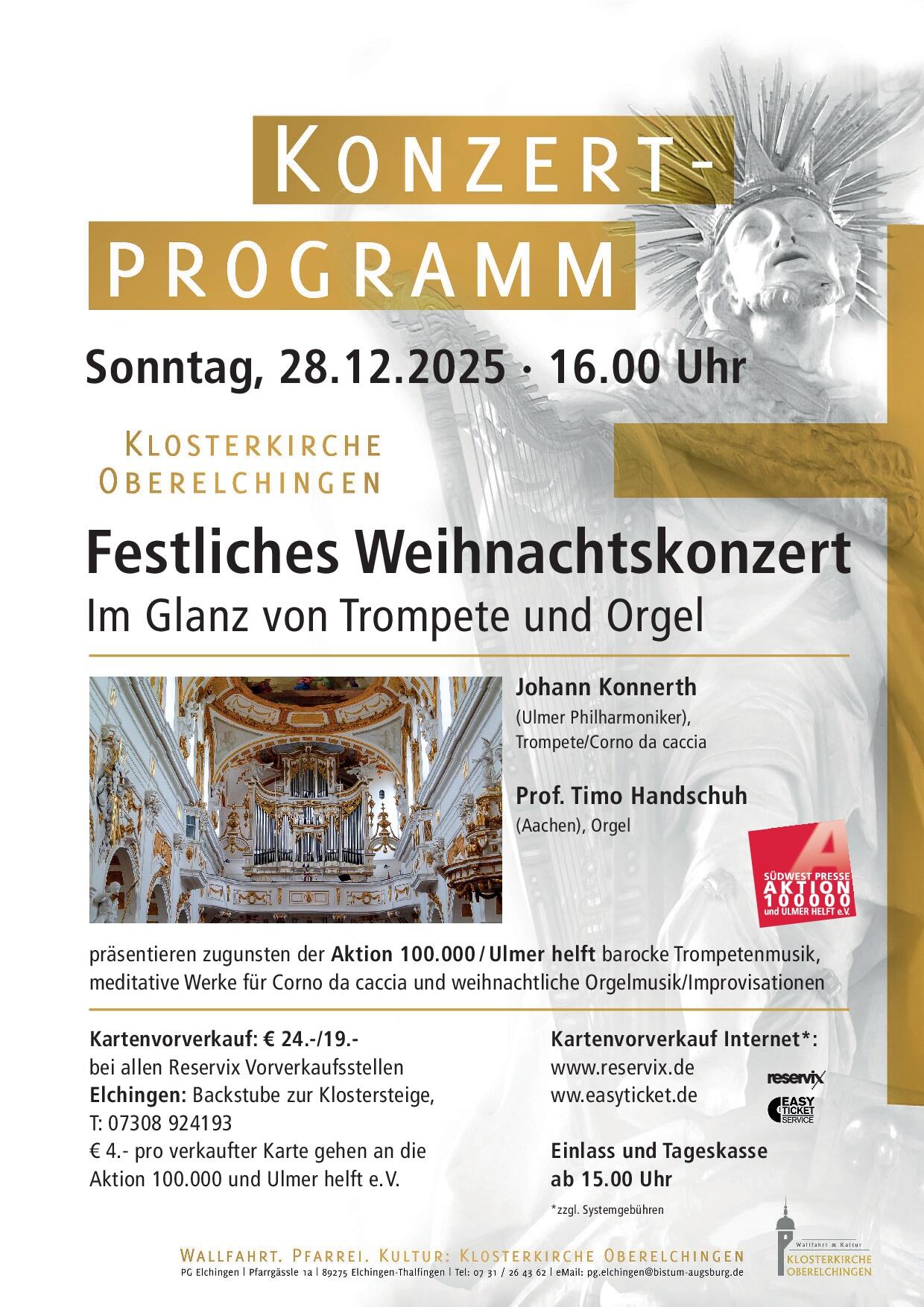 Plakat Weihnachtskonzert Oberelchingen 2025