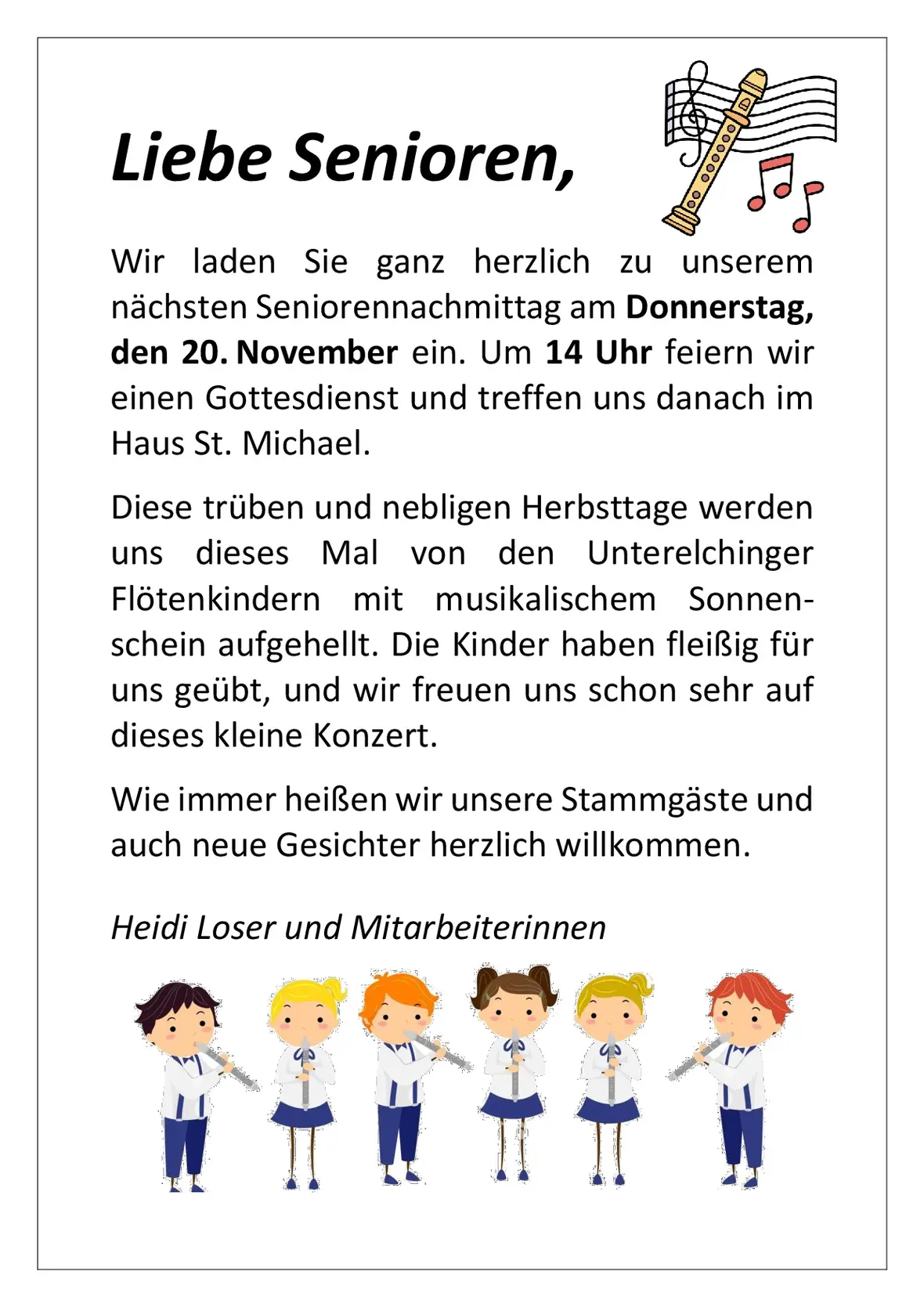Plakat Seniorennachmittag Unterelchingen Dez 2025