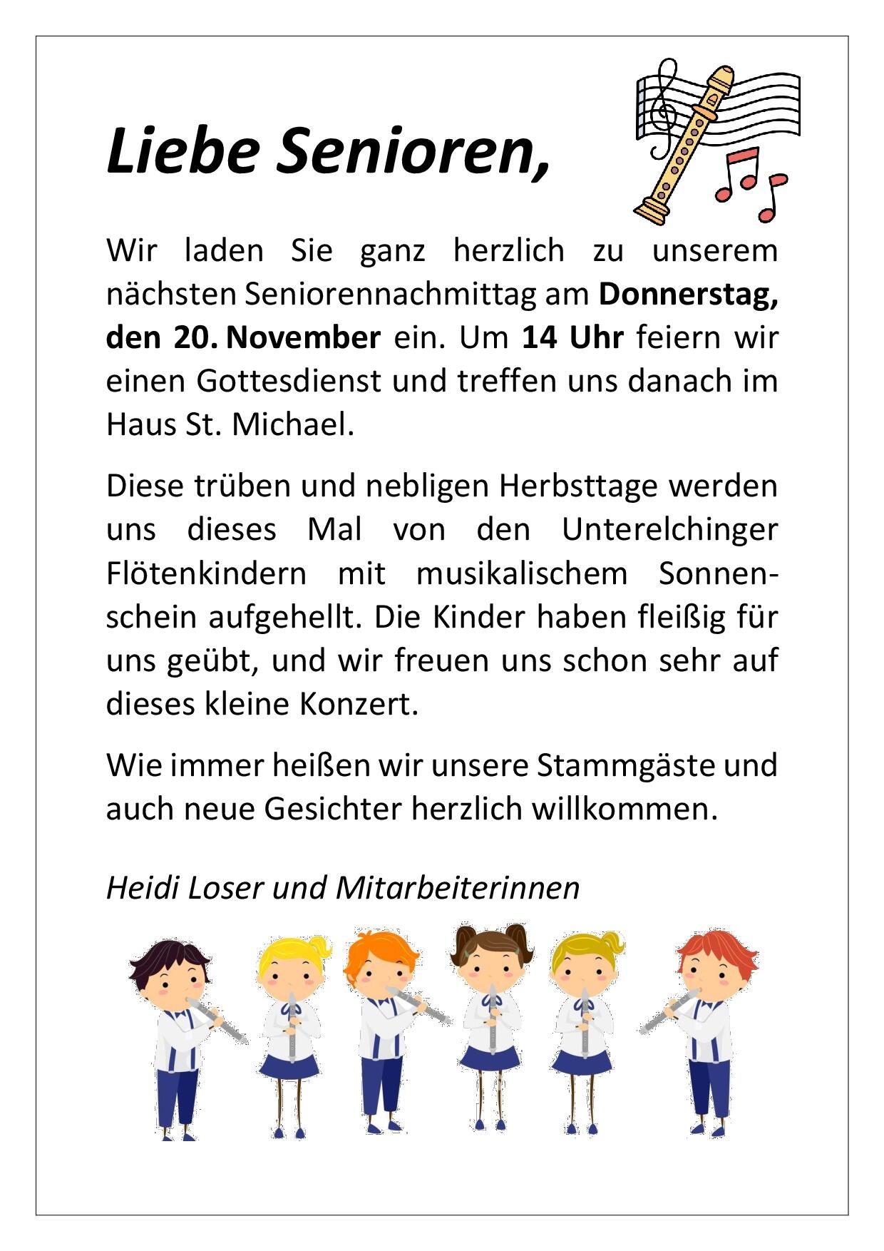 Plakat Seniorennachmittag Unterelchingen Dez 2025