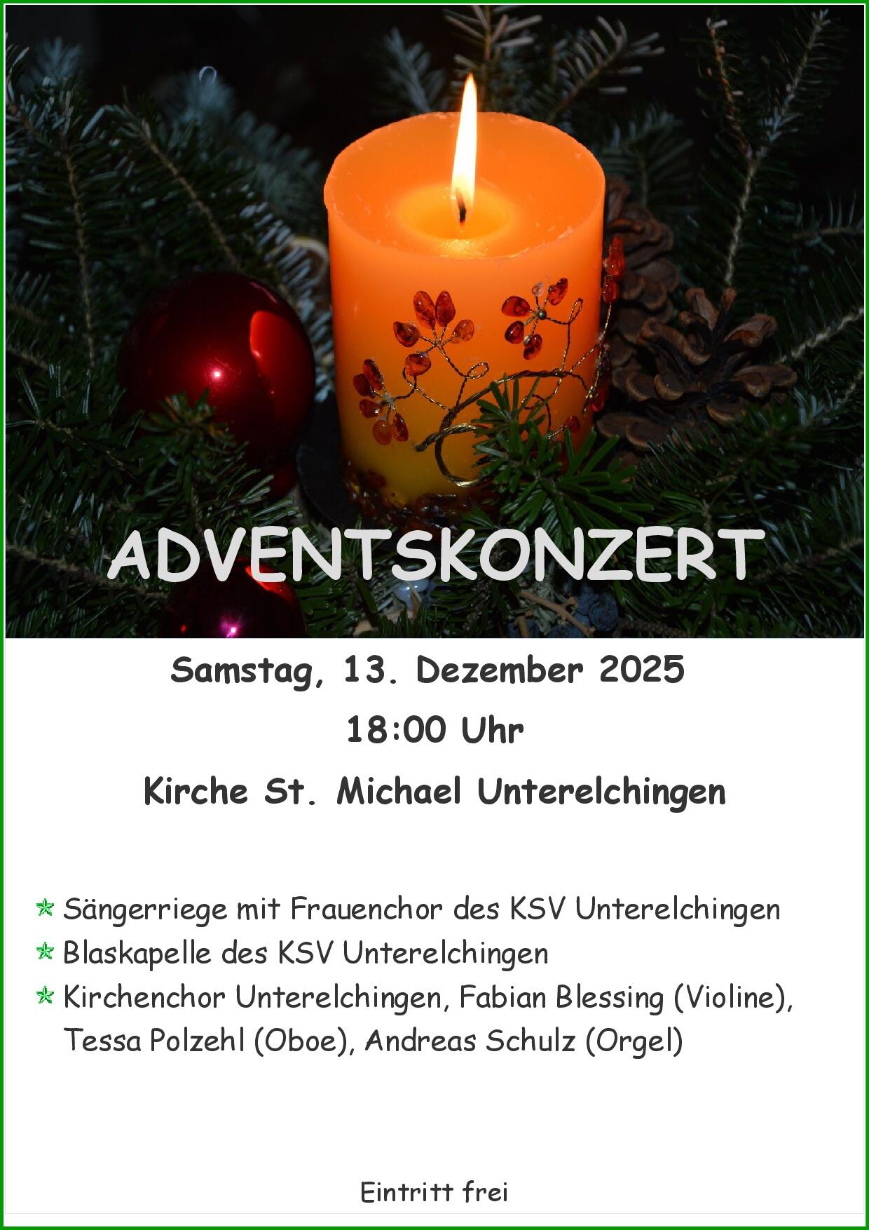Plakat Adventskonzert