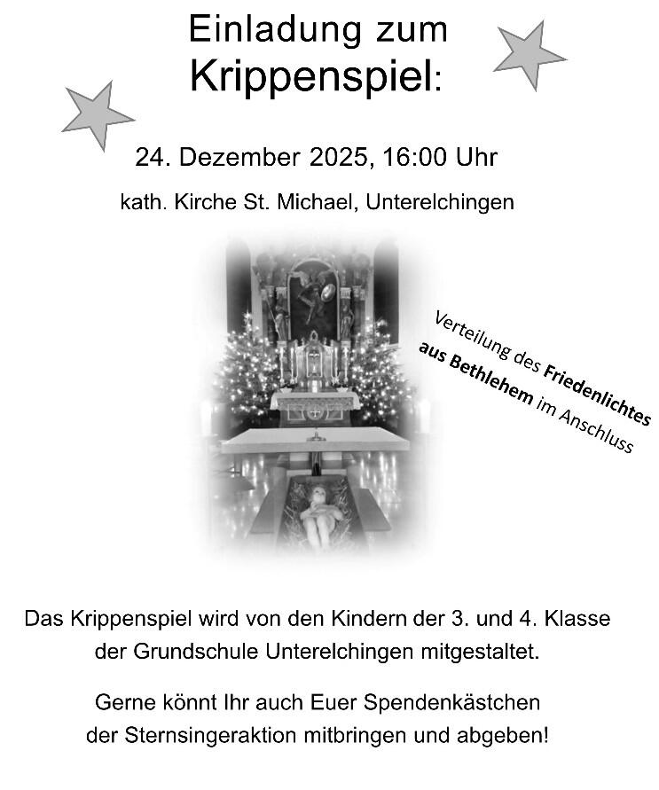 Plakat Einladung Krippenspiel 2025
