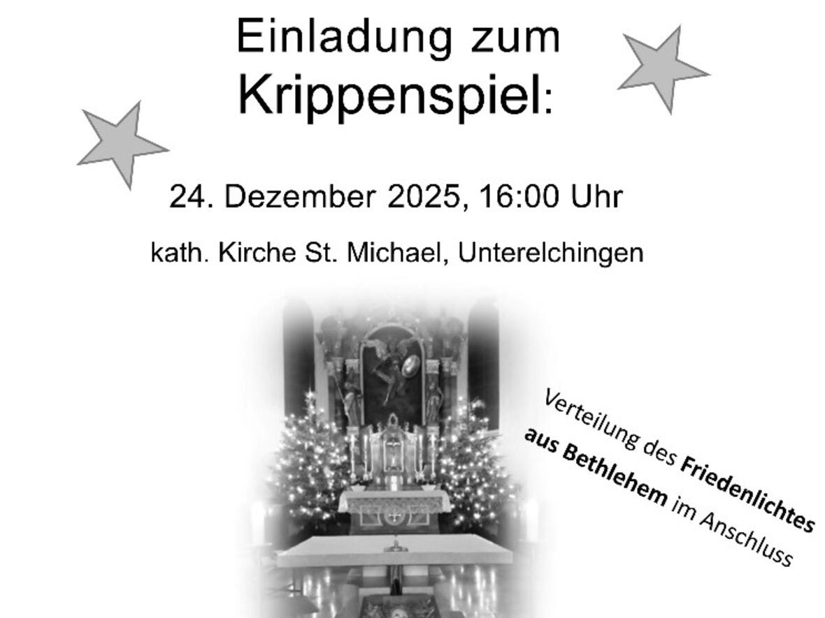Plakat Einladung Krippenspiel 2025