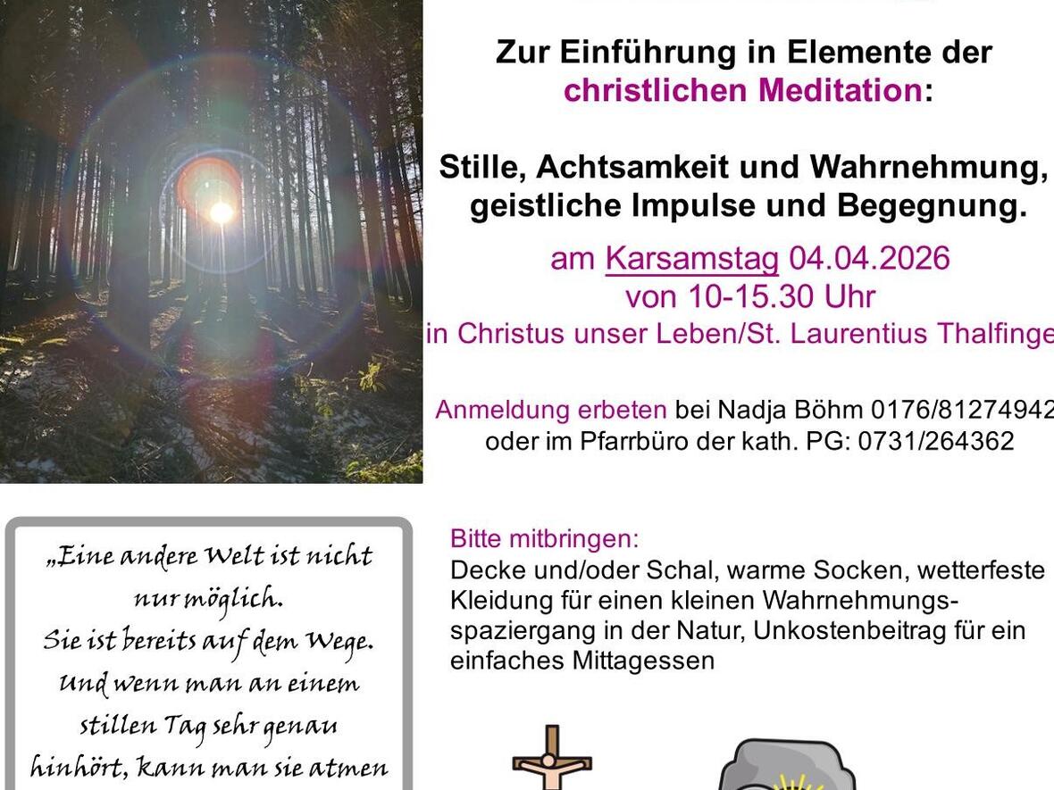 Plakat Zwischenzeit Karsamstag 2026