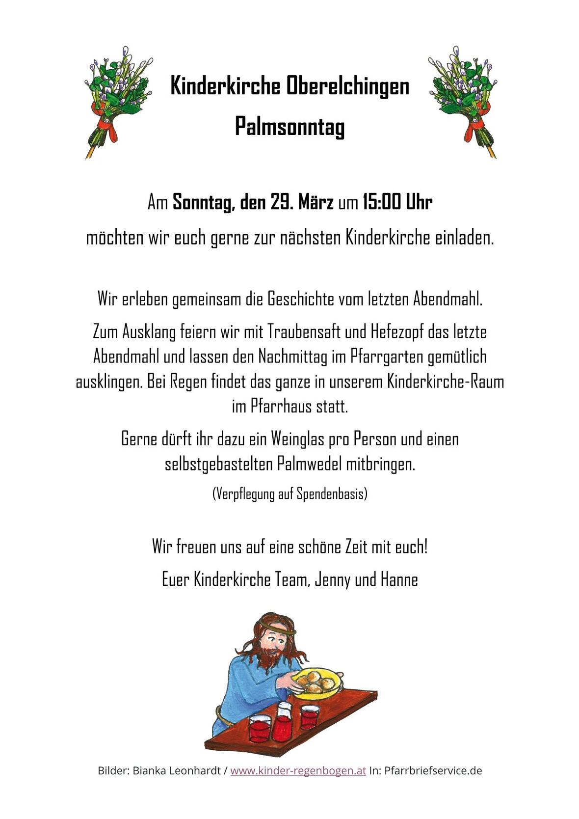 Plakat Palmsonntag OE