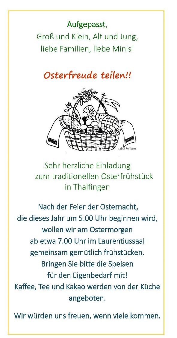 TH Plakat Osterfrühstück 2026