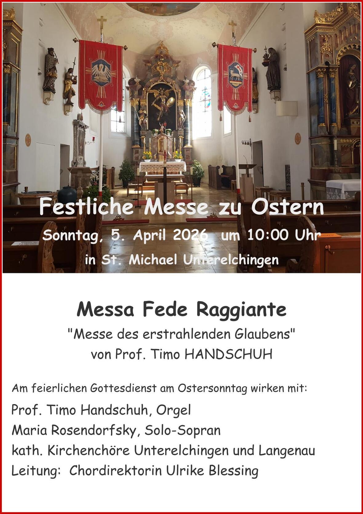 UE Plakat Festmesse Ostersonntag 2026