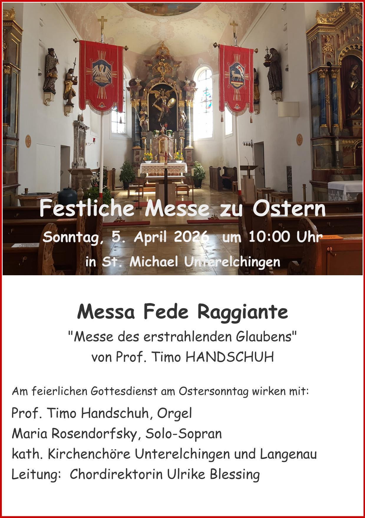 UE Plakat Festmesse Ostersonntag 2026