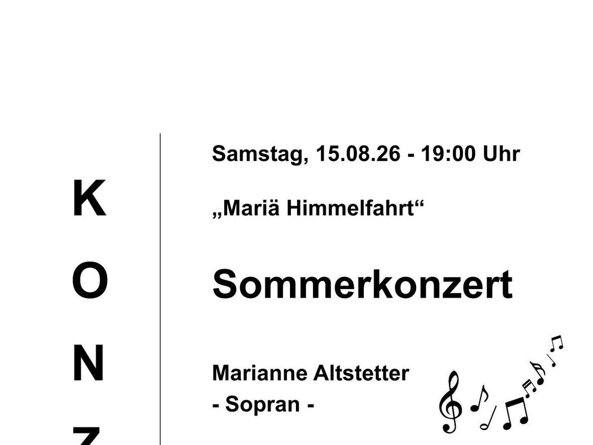 Plakat Sommerkonzert Oberelchingen 2026