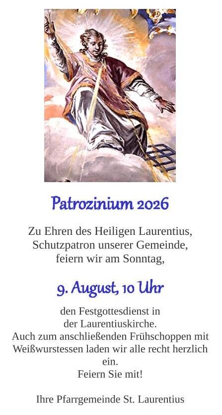 Plakat Patrozinium Thalfingen 2026