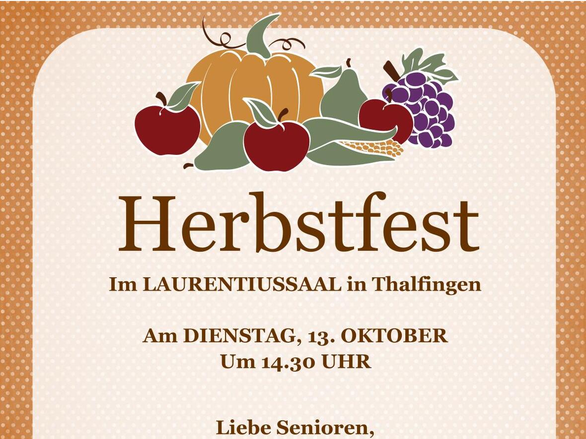Plakat Herbstfest Lenzrunde 2026